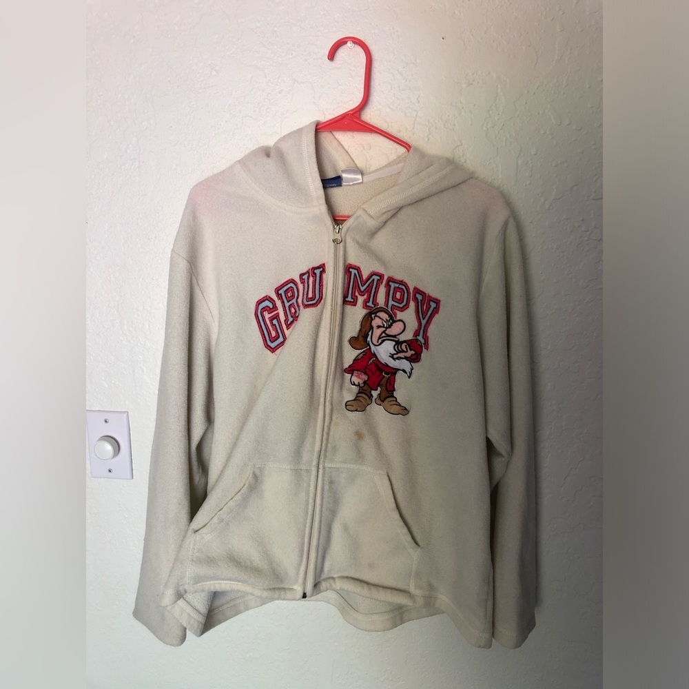 Vintage Disney Grumpy Zip-Up Sweater